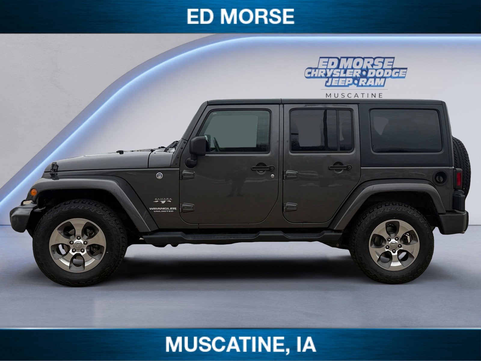 Used 2017 Jeep Wrangler Unlimited Sahara with VIN 1C4BJWEG2HL615870 for sale in Muscatine, IA