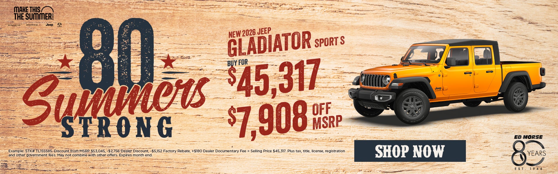 New 2026 Jeep Gladiator Sport S