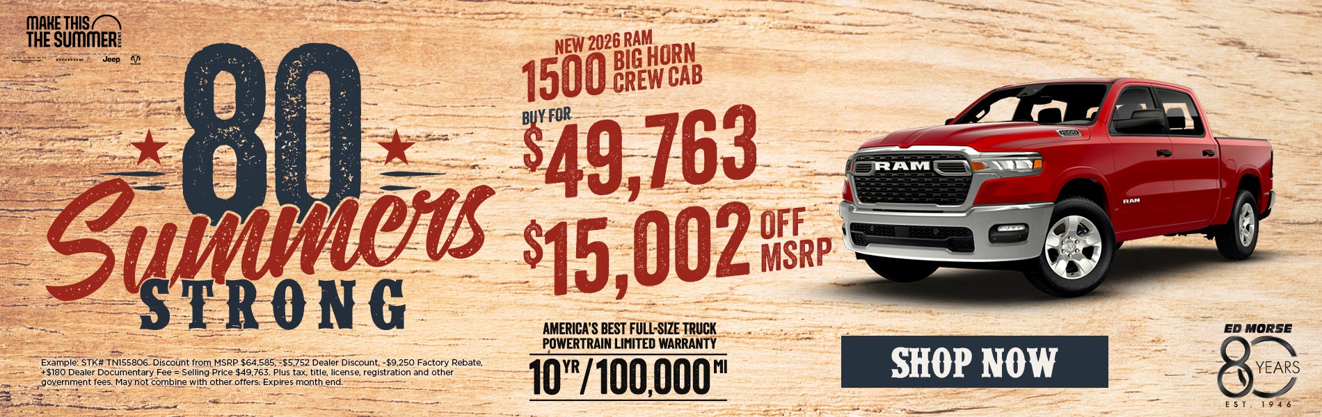 New 2026 Ram 1500 Big Horn Crew Cab