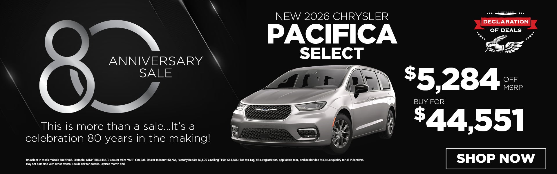 New 2026 Chrysler Pacifica Select